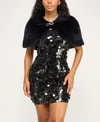 Bcx Juniors' Peter Pan Collar Shrug Jacket In Black