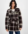 Bcx Juniors' Plaid Micro-fleece Belted Jacket In Multi