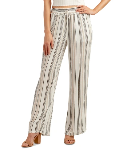 Bcx Juniors' Printed Mid-rise Wide-leg Crepon Pants In Color 8