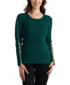 Bcx Juniors' Pull-on Long-sleeve Sweater In Green