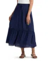 Bcx Juniors' Resort Solid Crinkle A-line Skirt In Blue