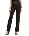 Bcx Juniors' Scuba Double-belt Flared-leg Ankle Pants In Black