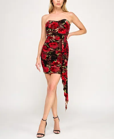 Bcx Juniors' Sleeveless Sweetheart Bodycon Dress In Multi