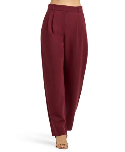Bcx Juniors' Soft Stretch Wide-leg Pants In Burgundy