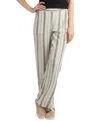 Bcx Juniors' Printed Mid-rise Wide-leg Crepon Pants In Tan Stripe