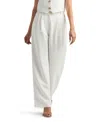 Bcx Juniors' Twill Pleated Wide Leg Pants In White