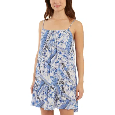 Bcx Juniors Womens Adjustable Ruffled Slip Dress In Multi