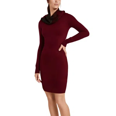 Bcx Juniors Womens Bodycon Mini Sweaterdress In Burgundy