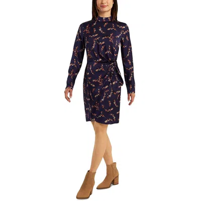 Bcx Juniors Womens Floral Ruched Sheath Dress In Multi