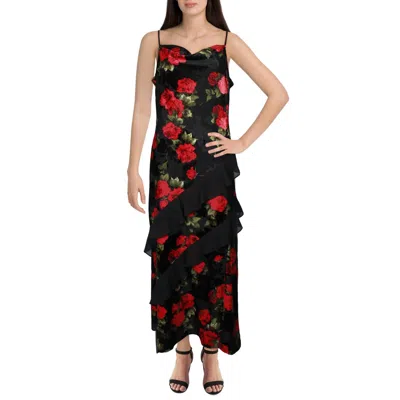 Bcx Juniors Womens Mixed Media Chiffon Evening Dress