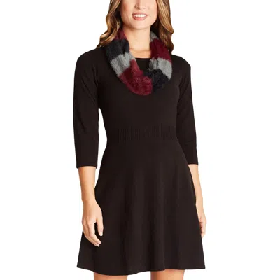 Bcx Juniors Womens Sweater Stretch Fit & Flare Dress In Black