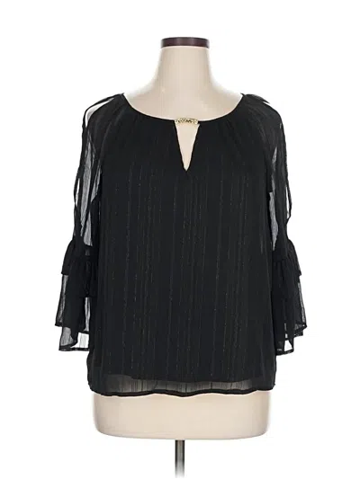 Pre-owned Bcx Long Sleeve Blouse In Black