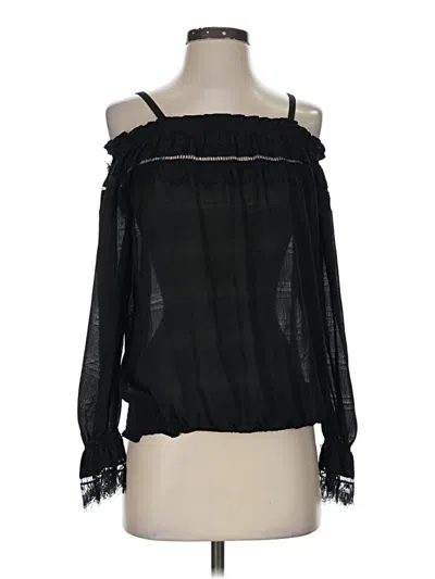 Pre-owned Bcx Long Sleeve Blouse In Black