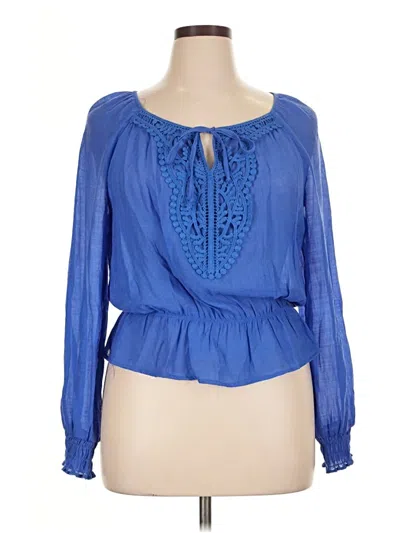 Pre-owned Bcx Long Sleeve Blouse In Blue