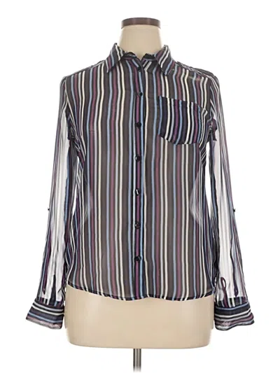 Pre-owned Bcx Long Sleeve Blouse In Blue