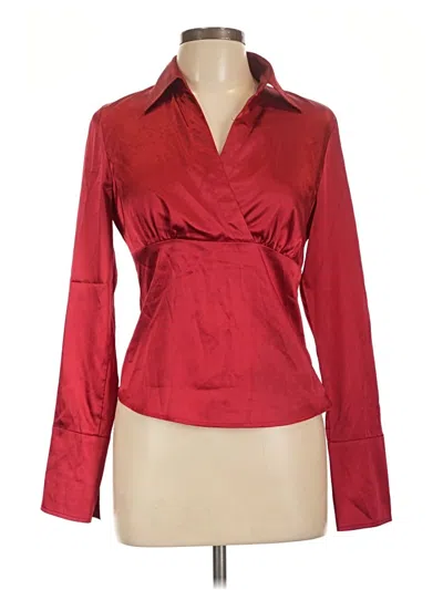 Pre-owned Bcx Long Sleeve Blouse In Red