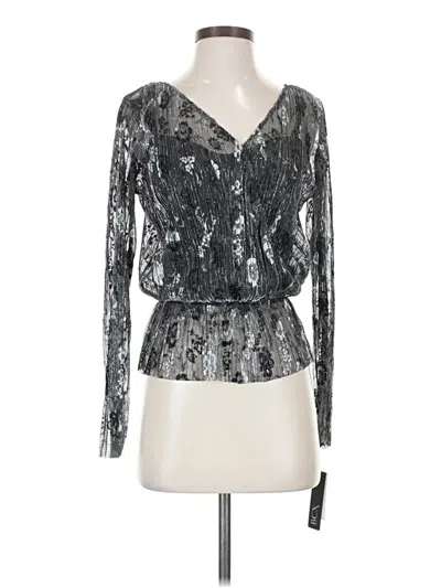 Bcx Long Sleeve Blouse In Silver