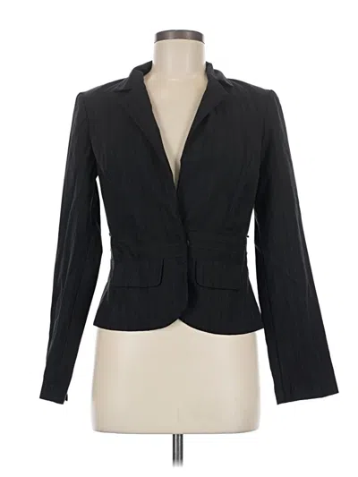 Pre-owned Bcx Long Sleeve Top Black Plunge Neckline Tops