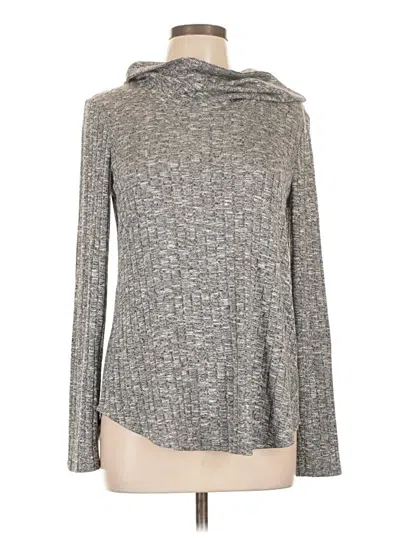 Pre-owned Bcx Long Sleeve Top Gray Cowl Neck Tops