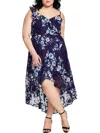 BCX PLUS WOMENS DAYTIME HI-LOW SUNDRESS