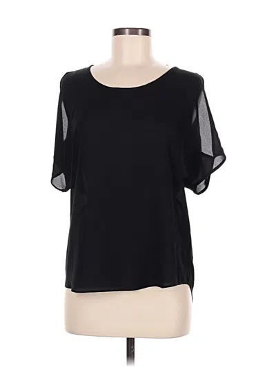 Pre-owned Bcx Short Sleeve Blouse In Black