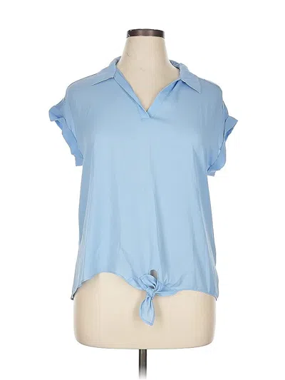 Pre-owned Bcx Short Sleeve Blouse In Blue