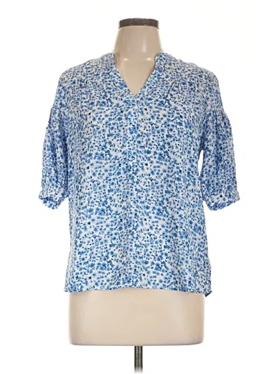 Pre-owned Bcx Short Sleeve Blouse In Blue