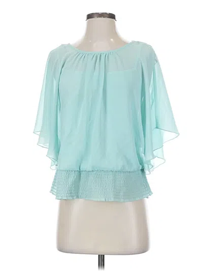 Pre-owned Bcx Short Sleeve Blouse In Blue
