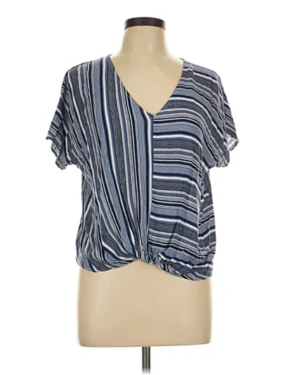 Pre-owned Bcx Short Sleeve Blouse In Blue