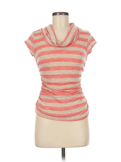 Pre-owned Bcx Short Sleeve Top Orange Cowl Neck Tops