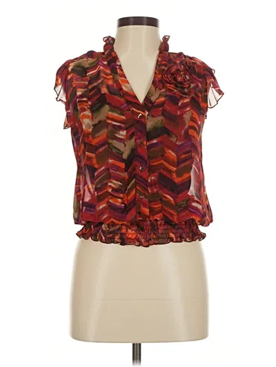 Pre-owned Bcx Sleeveless Blouse In Burgundy