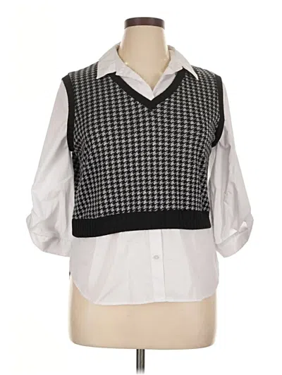 Pre-owned Bcx Tank Top Silver Collared Neckline Tops