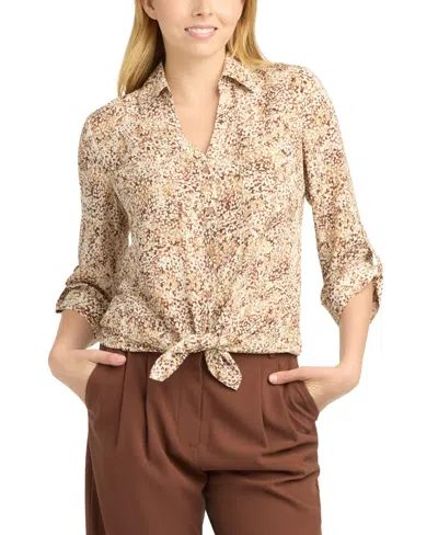 Bcx Women's Collared Button-front Shirt
