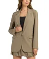 Bcx Women's Oversized Notch Collar Blazer In Brown