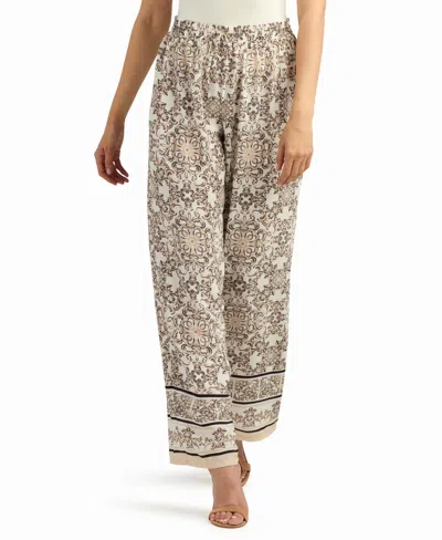 Bcx Women's Printed Pull-on Pants In Brown