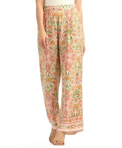 Bcx Women's Printed Wide-leg Pants In Pink