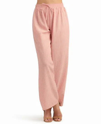 Bcx Women's Pull-on Mini Stripe Pants In Pink