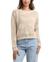 Bcx Women's Resort Daisy Cropped Crew Neck Sweater In Neutral