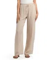 Bcx Women's Resort Gauzy Texture Mid Rise Wide Leg Pants In Neutral