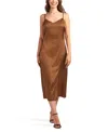 Bcx Women's Solid Heavy Midi Cami Dress In Brown