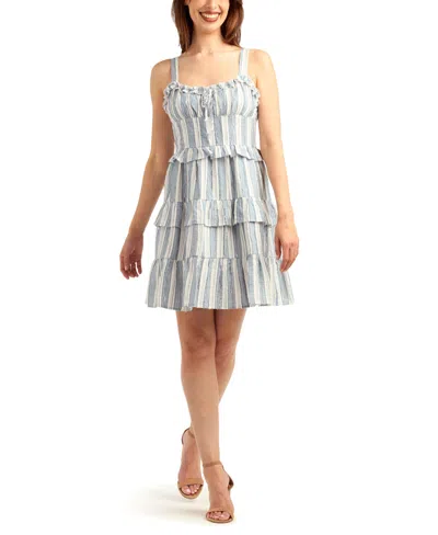 Bcx Women's Striped Sleeveless Pull-on Dress In Multi