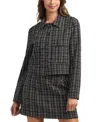 Bcx Women's Tweed Check Boucle Long Sleeves Jacket In Multi