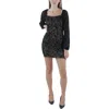 Bcx Womens Burnout Mesh Cocktail And Party Dress In Black