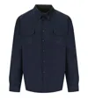Bd Baggies Baltimora Blue And Green Reversible Overshirt In Blue