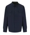 Bd Baggies Baltimora Blue And Green Reversible Overshirt In Animal Print
