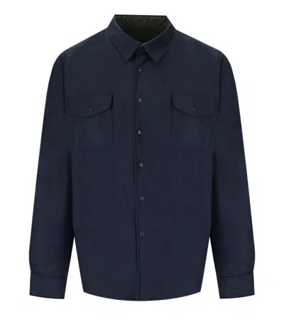 BD BAGGIES BALTIMORA BLUE AND GREEN REVERSIBLE OVERSHIRT
