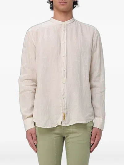 Bd Baggies Band-collar Long-sleeve Shirt In White
