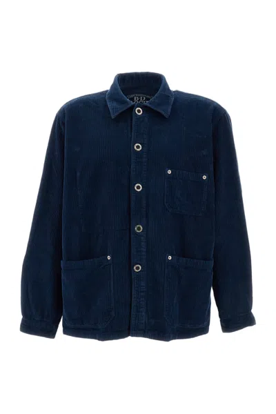 Bd Baggies Blue Utility Cotton Corduroy Overshirt Jacket
