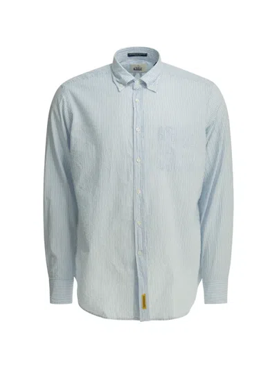 Bd Baggies Bradford Seersucker Striped Shirt In Blue