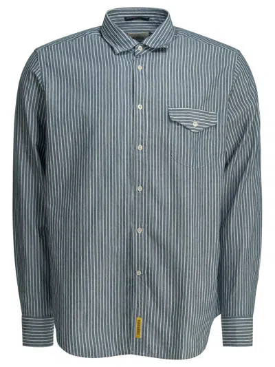 Bd Baggies Bradford Striped Cotton Shirt In Blue